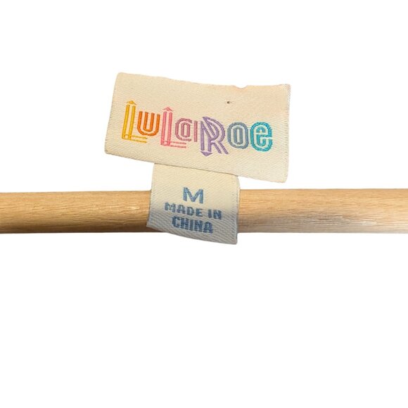 LuLaRoe Joy Chevron Knit Long Sweater Vest Women's Medium Open Front Slit Hem - Picture 7 of 7